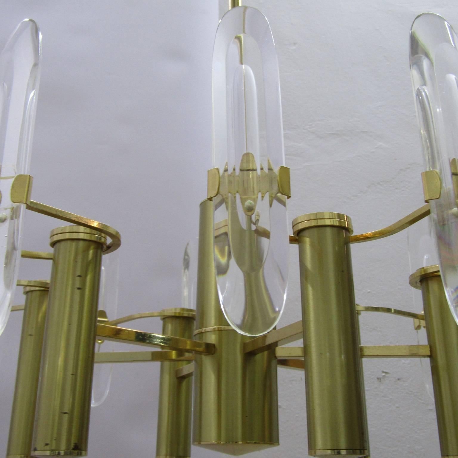 Second Half of the 20th Century Gaetano Sciolari Chandelier For Sale 2