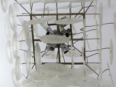 Lampadario Mazzega dischi di Murano