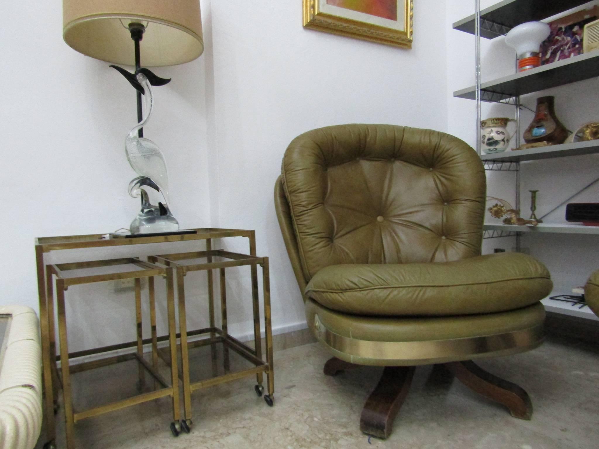 Italian Pair of Majestic Design Armchairs