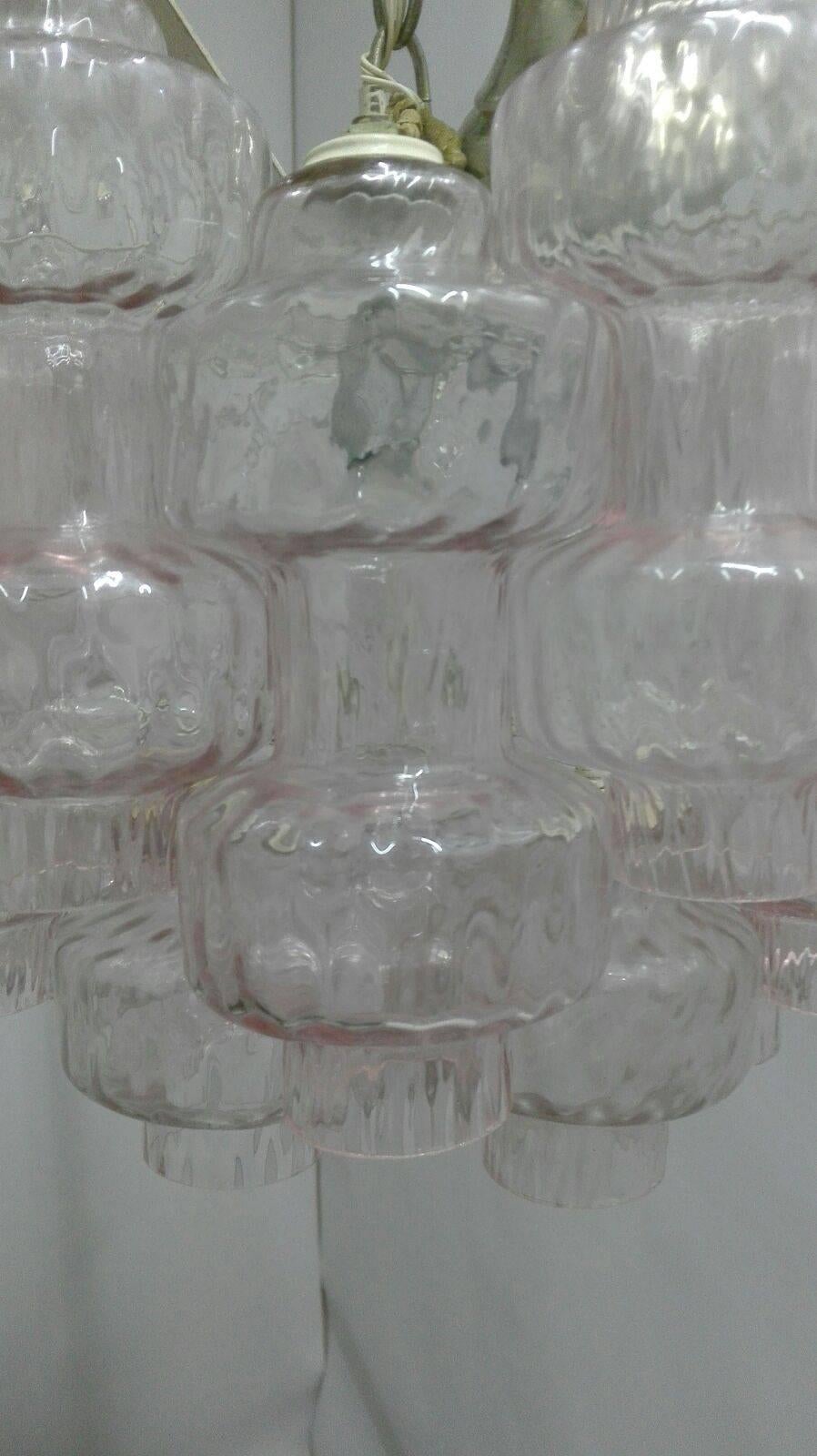 Murano Glass Seguso Chandelier glass Murano, XX century