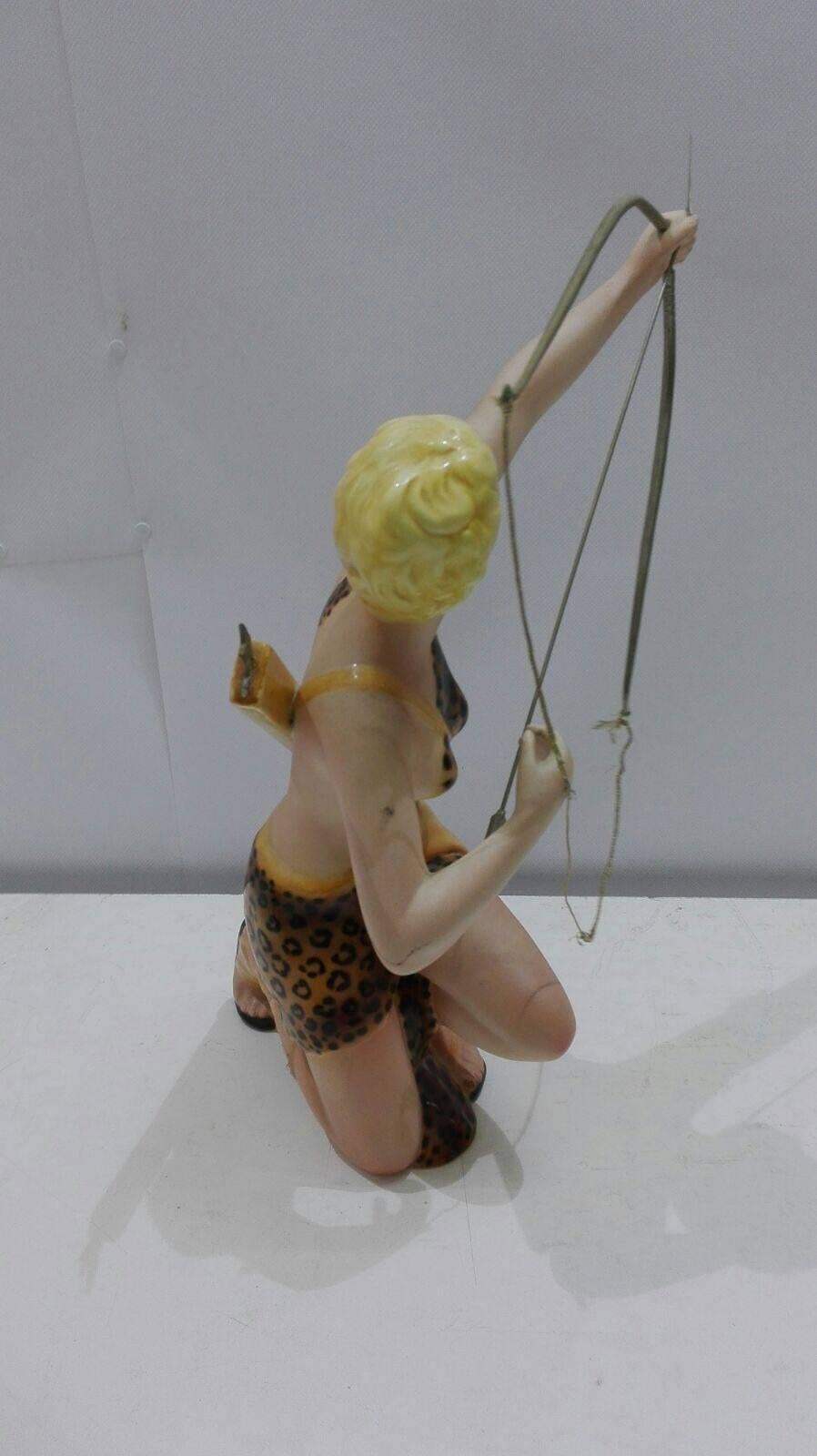 Huntress Goddess Favaro and Cecchetto Ceramic, Made in Italy, 20th Century 3