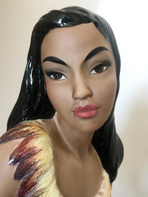 Ceramic Sculpture "Hawaiian Girl" Ronzan, 1950 at 1stDibs