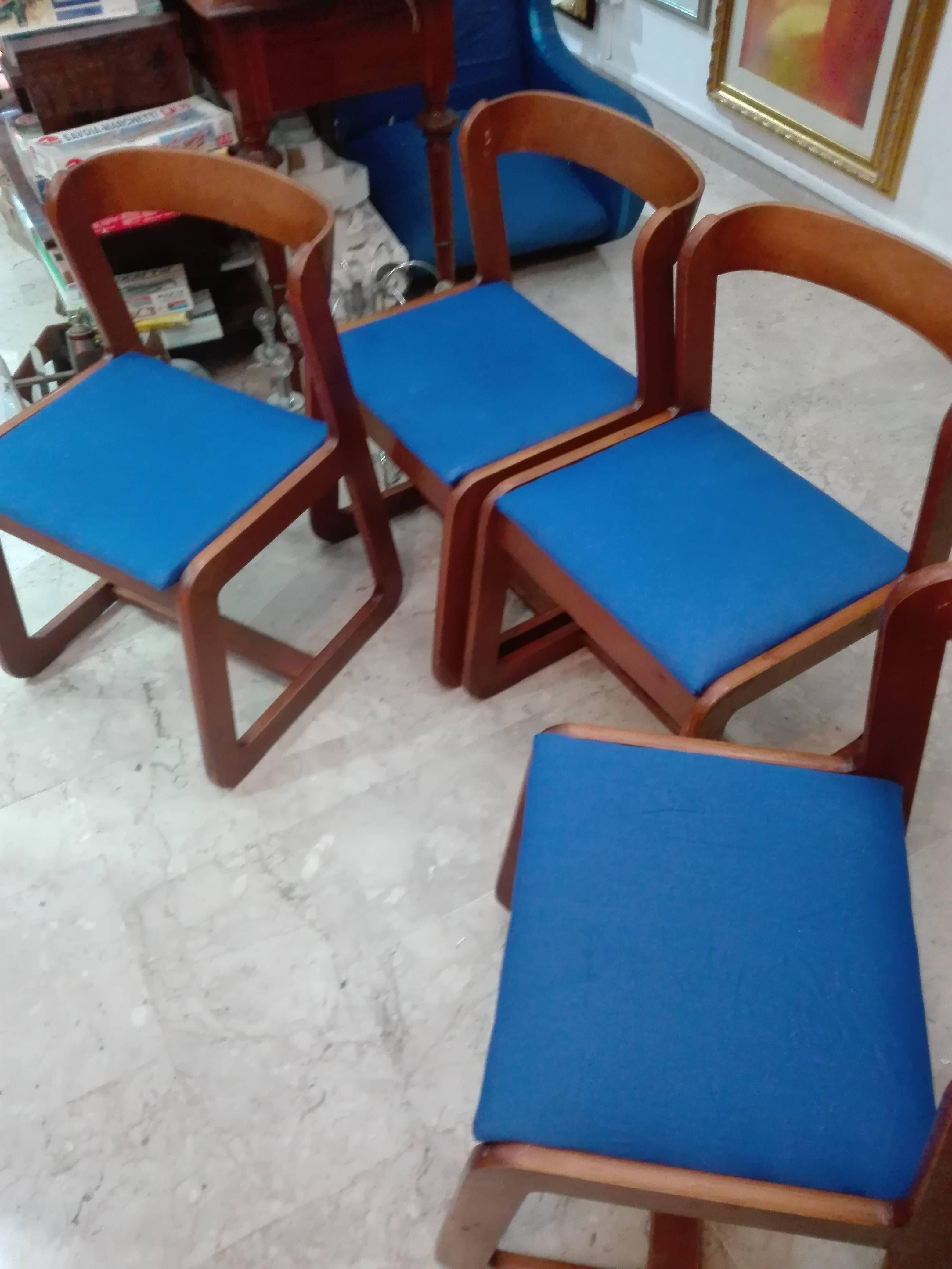 Late 20th Century Chairs by Willy Rizzo for Mario Sabot, 1970s, Set of Four