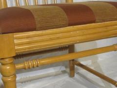 Set of Six Light Wood High Back Dining Chairs with Spindles