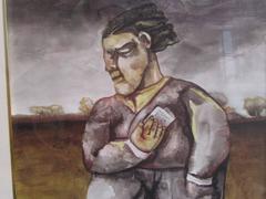 Original Mixed Media Gouche, "the Poet" by Ender Cepeda