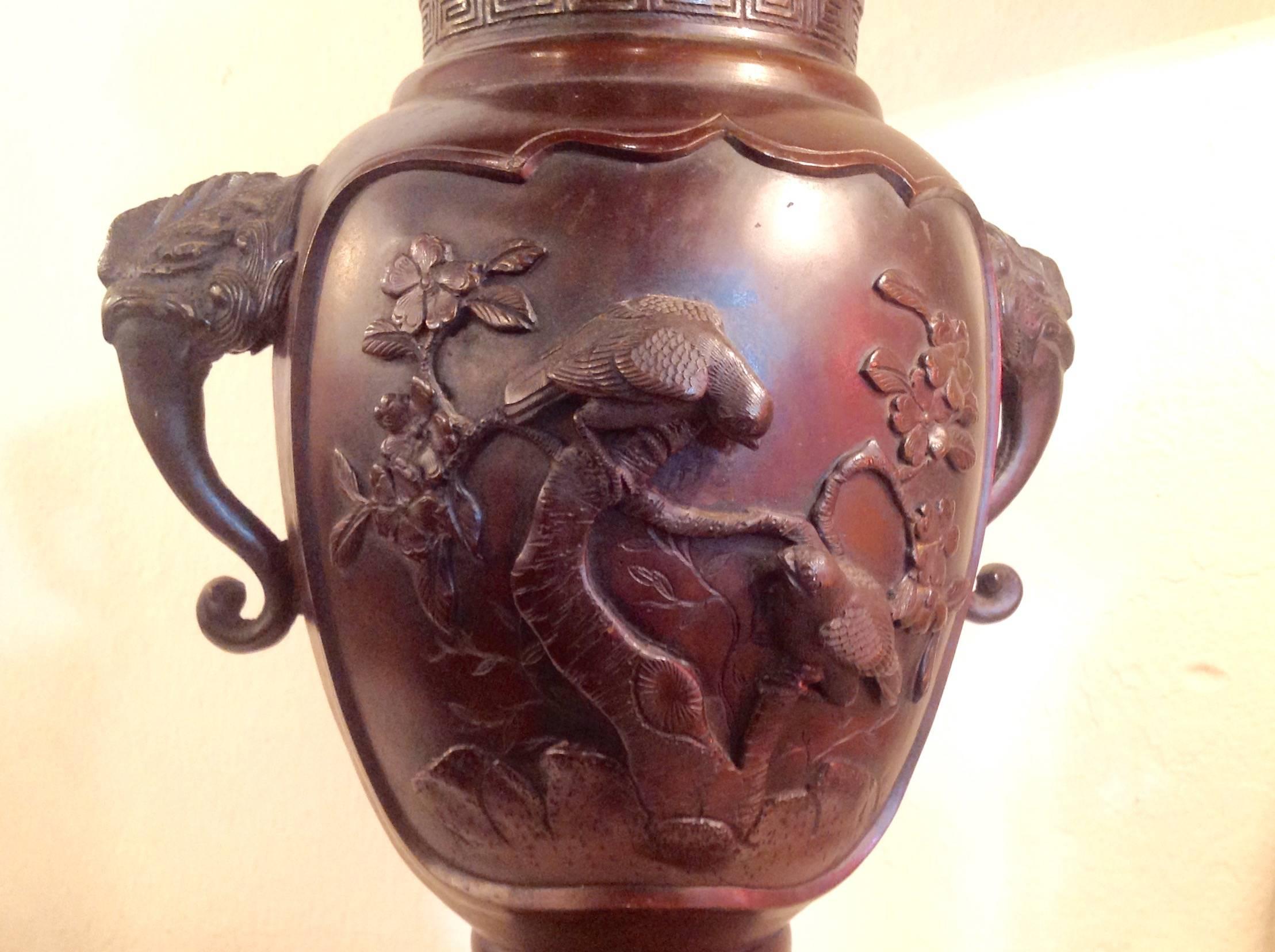 Hand-Crafted Asian Bronze Urn/Censer For Sale