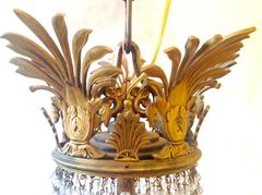 1920s French Empire Crystal Chandelier