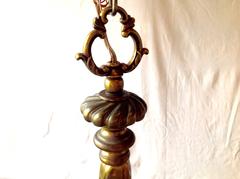 1900s French Gas and Electric Chandelier