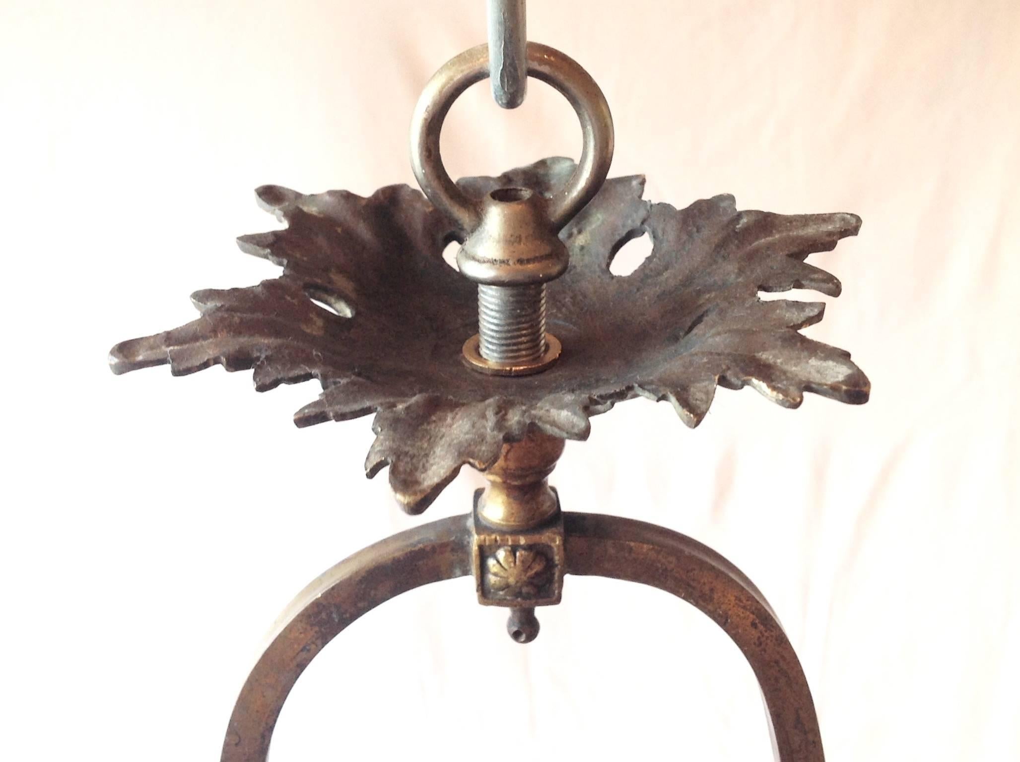 Late 19th Century Antique Gas Hall Harp Fixture For Sale