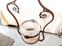 Antique Gas Hall Harp Fixture