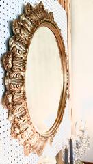 Antique Italian Carved Wood Mirror