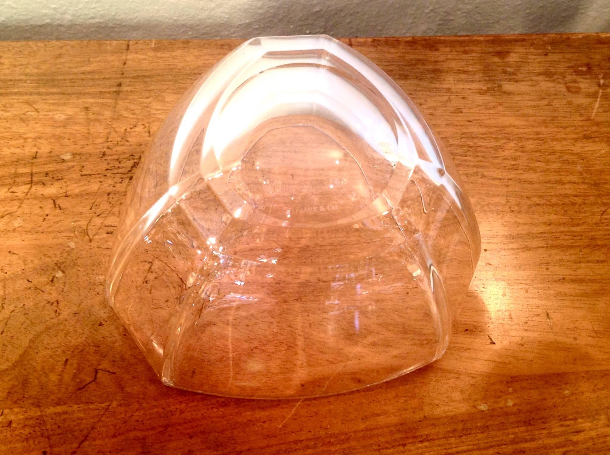 German Vintage Tiffany and Co. Crystal Bowl For Sale
