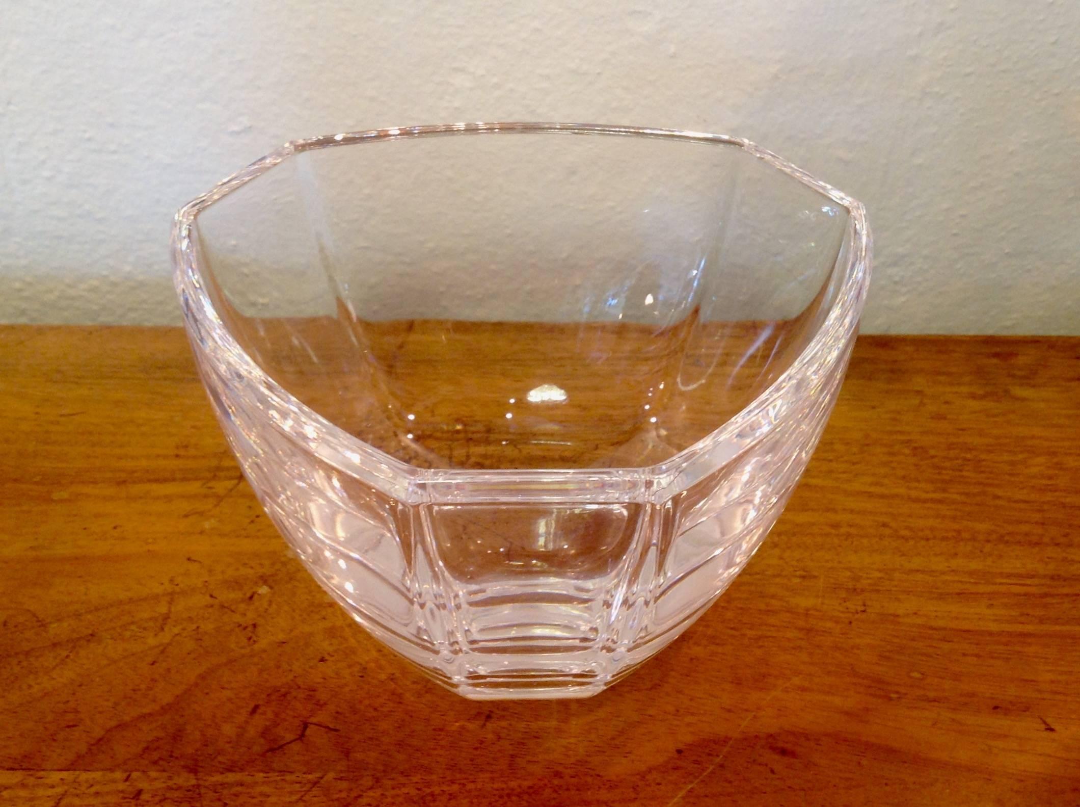 Modern Vintage Tiffany and Co. Crystal Bowl For Sale