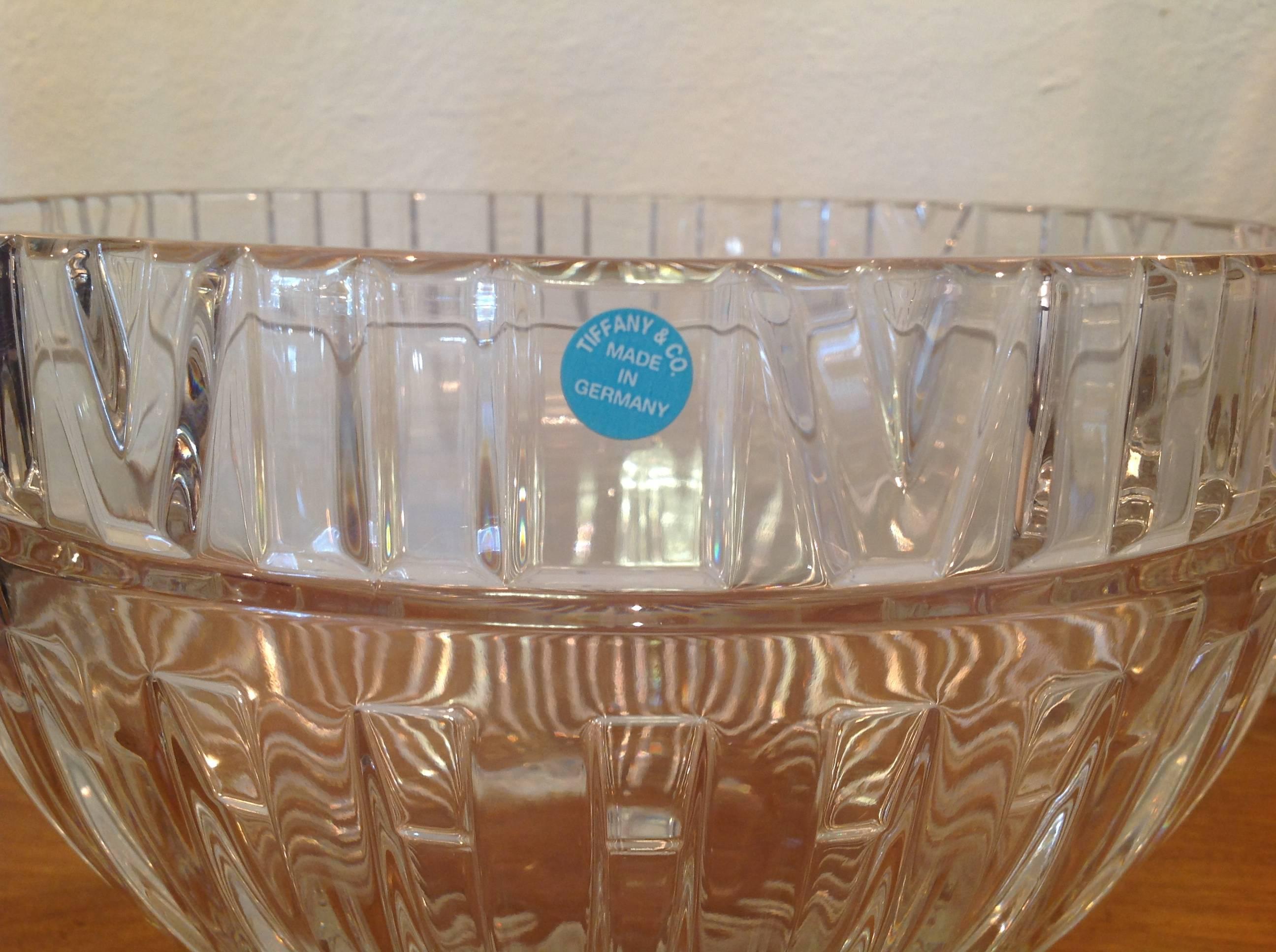 Tiffany & Co. Crystal Serving Bowl In Excellent Condition In Mobile, AL