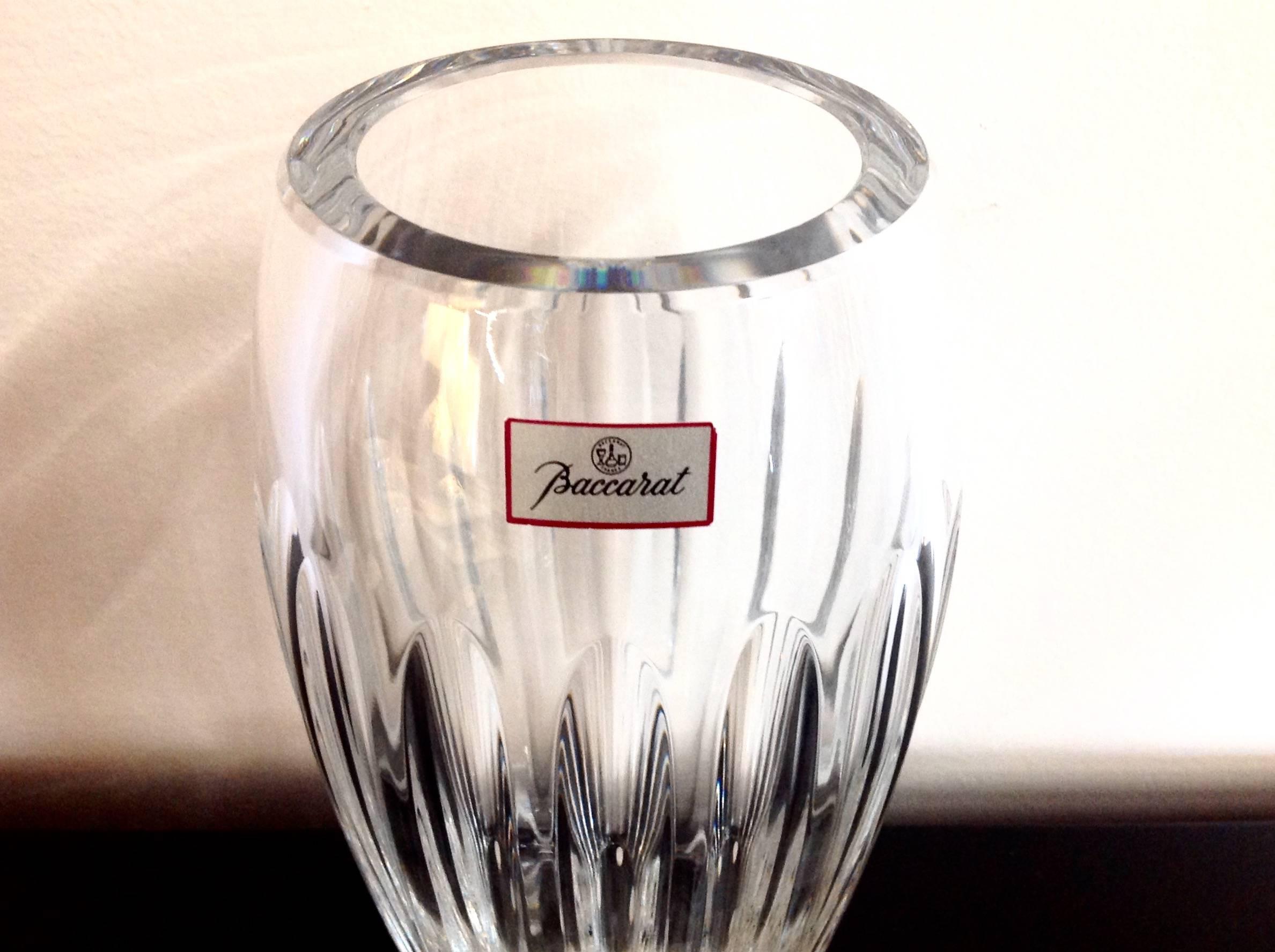 Modern Flower Vase in Acropole by Baccarat For Sale
