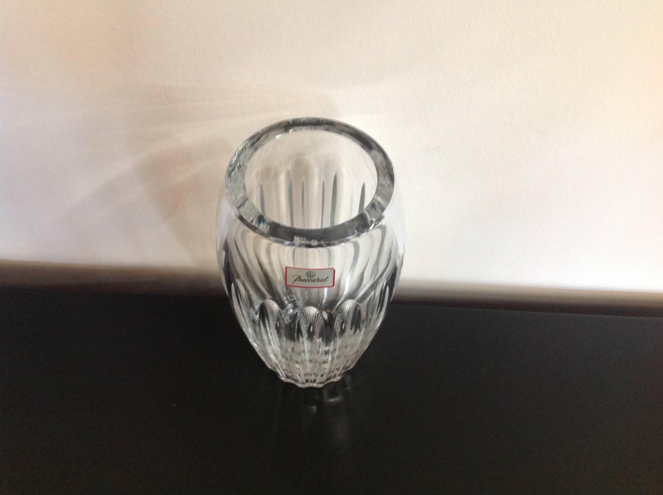 20th Century Flower Vase in Acropole by Baccarat For Sale