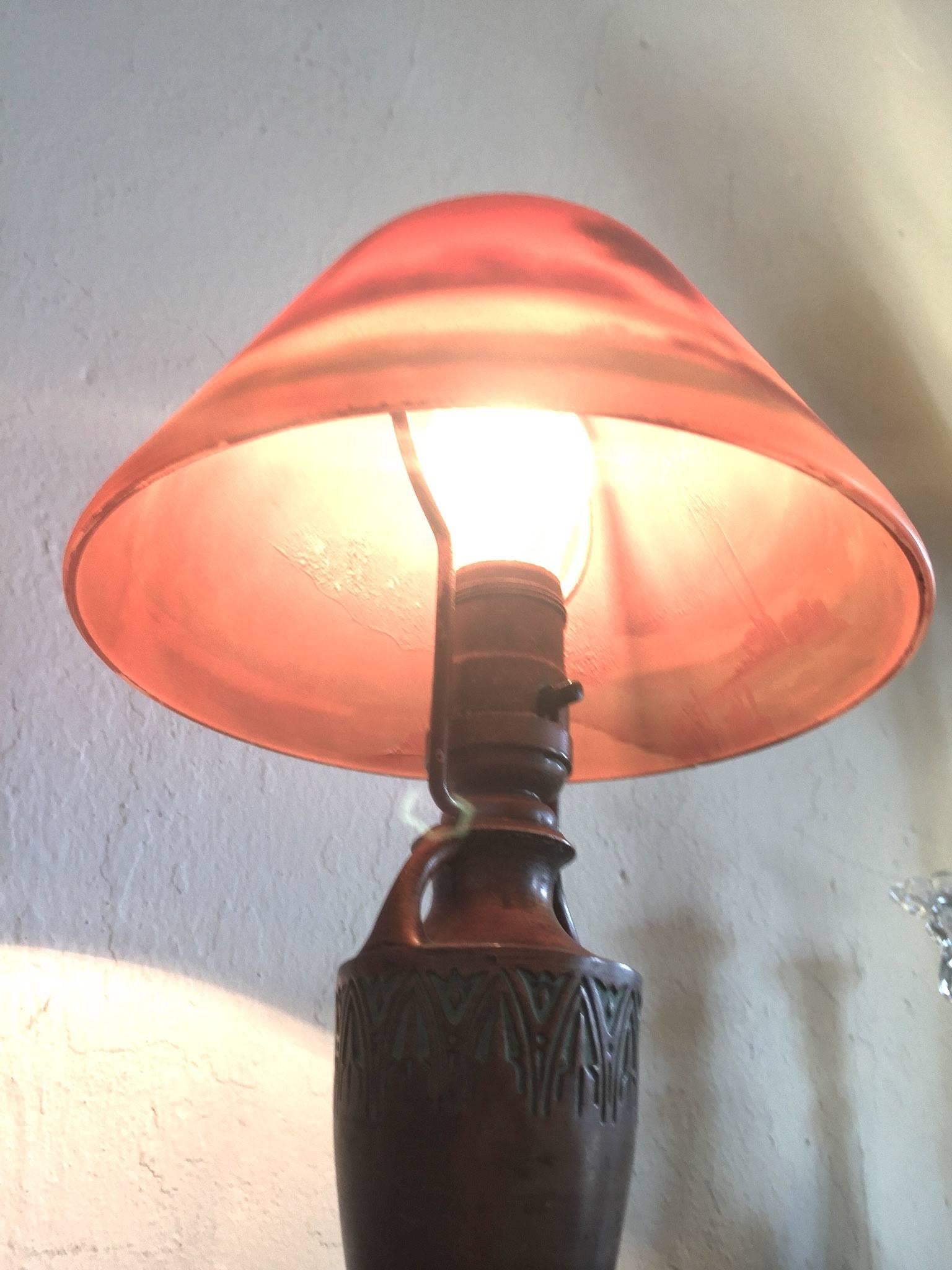 1920s Moe Bridges Boudoir Lamp In Excellent Condition For Sale In Mobile, AL