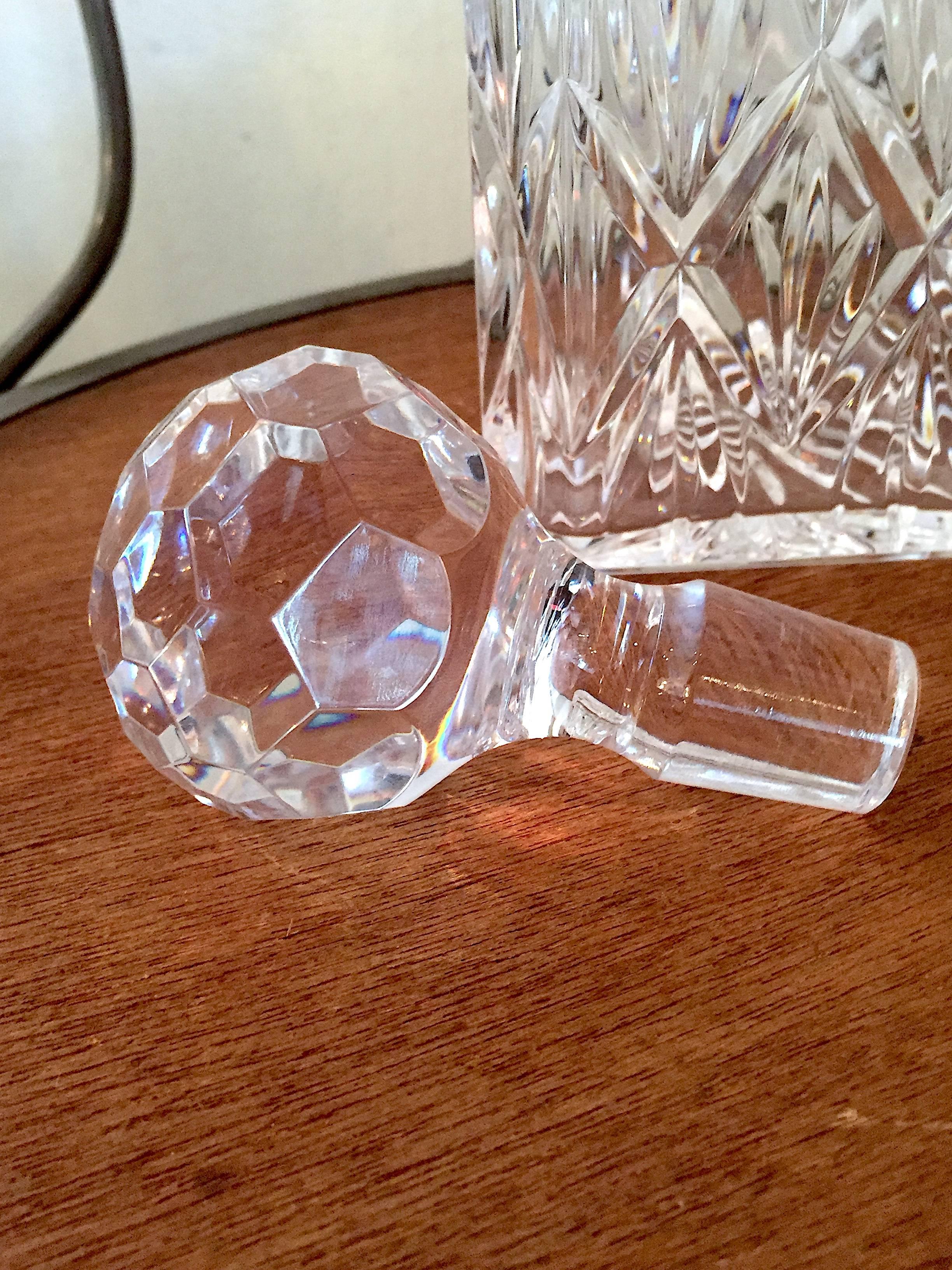 Modern Tiffany & Co. Decanter and Stopper in Sybil Pattern