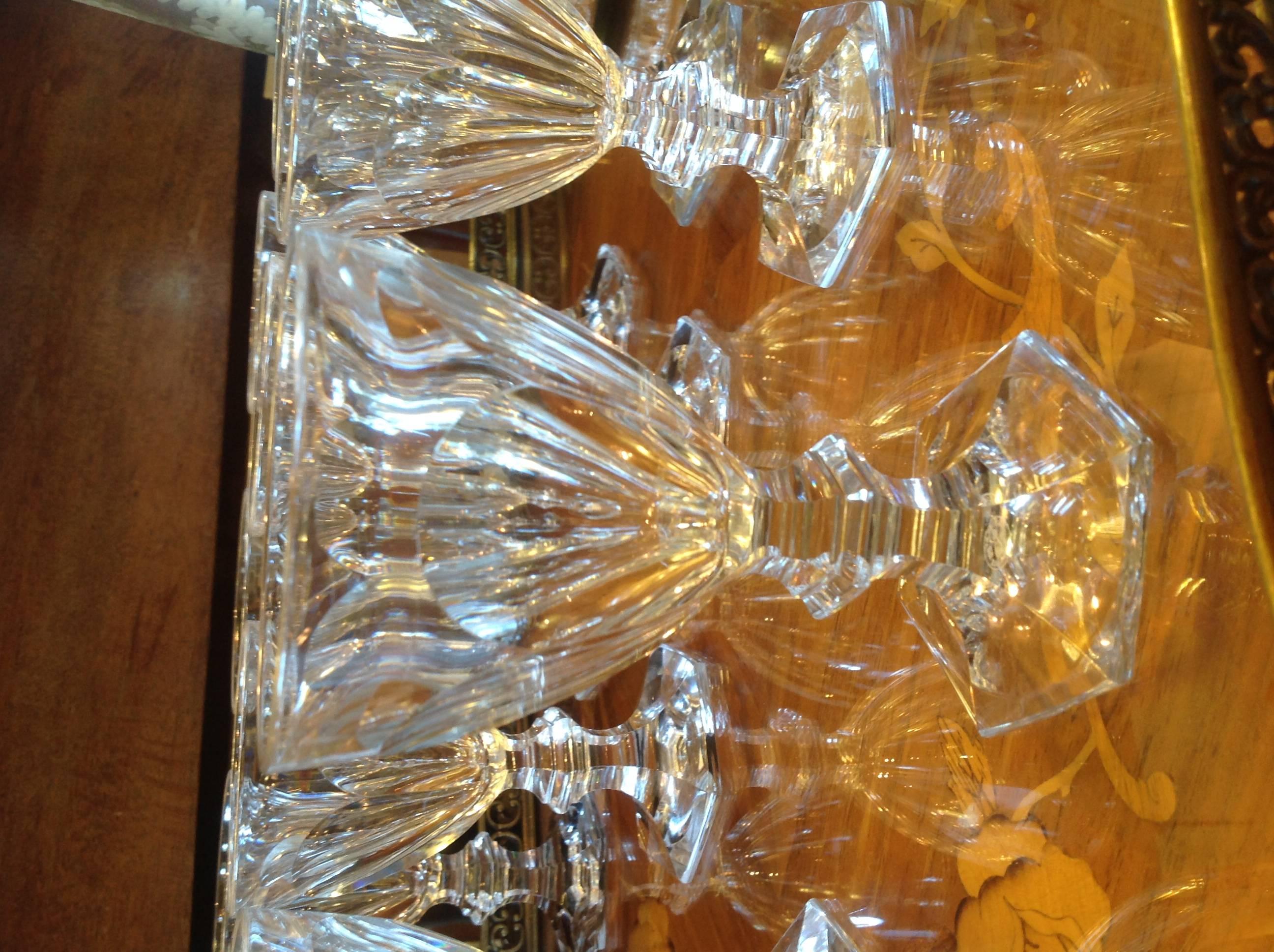 Set of 10 Claret Wine Glasses in Harcourt by Baccarat In Excellent Condition For Sale In Mobile, AL