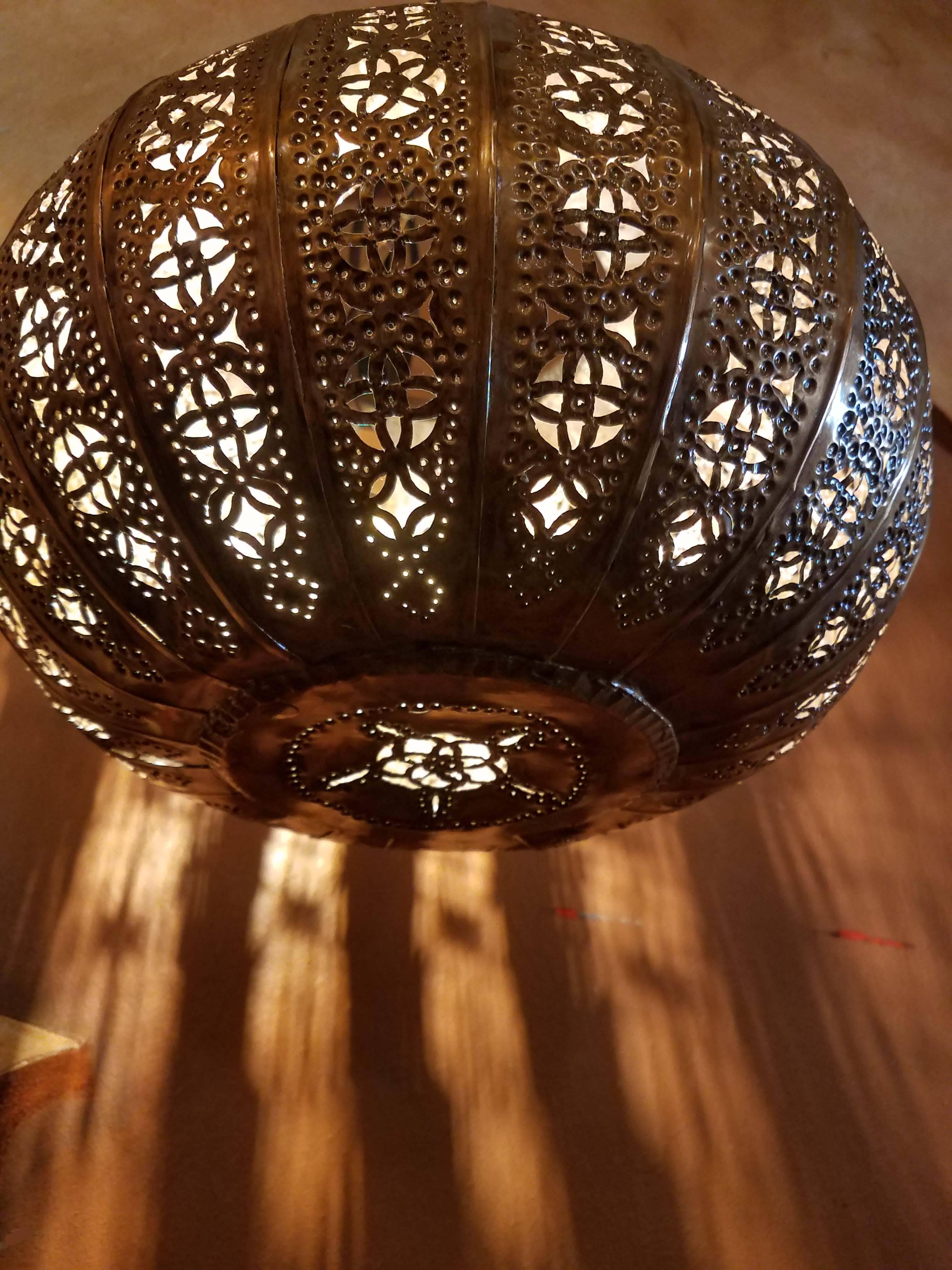 copper moroccan lantern