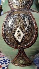 Green Antique Vase from Morocco, One of a Kind