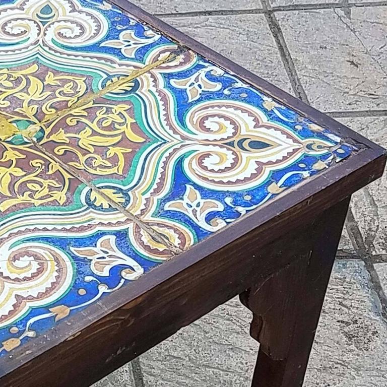 19th Century Mosaic TilesSide Table For Sale at 1stDibs tile side table