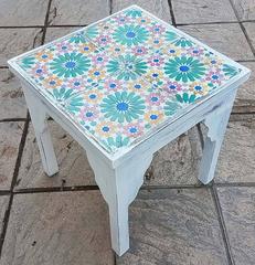 19th Century Mosaic Tiles Side Table