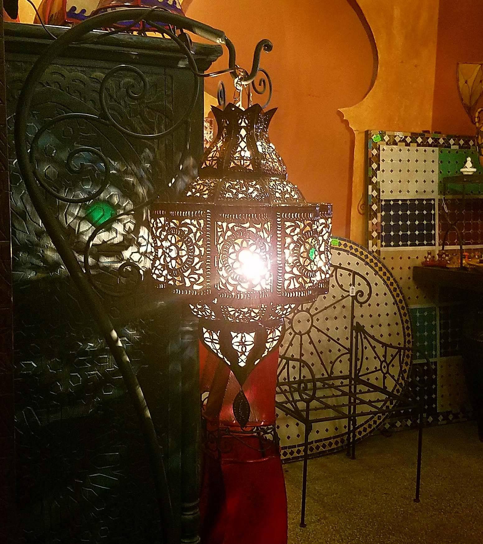 Contemporary Moroccan Metal Lantern, Bal Style