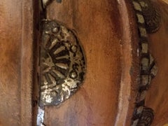 Moroccan Keck Olive Jar, Metal Ornate