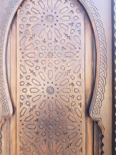 Extra Large Moroccan Cedar Wooder Door, Double Panel