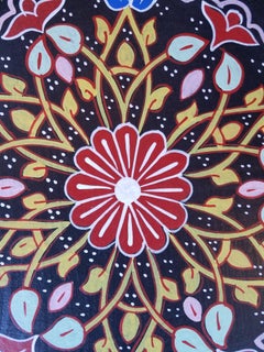 Black Hexagonal Hand-Painted Table, Marrakech