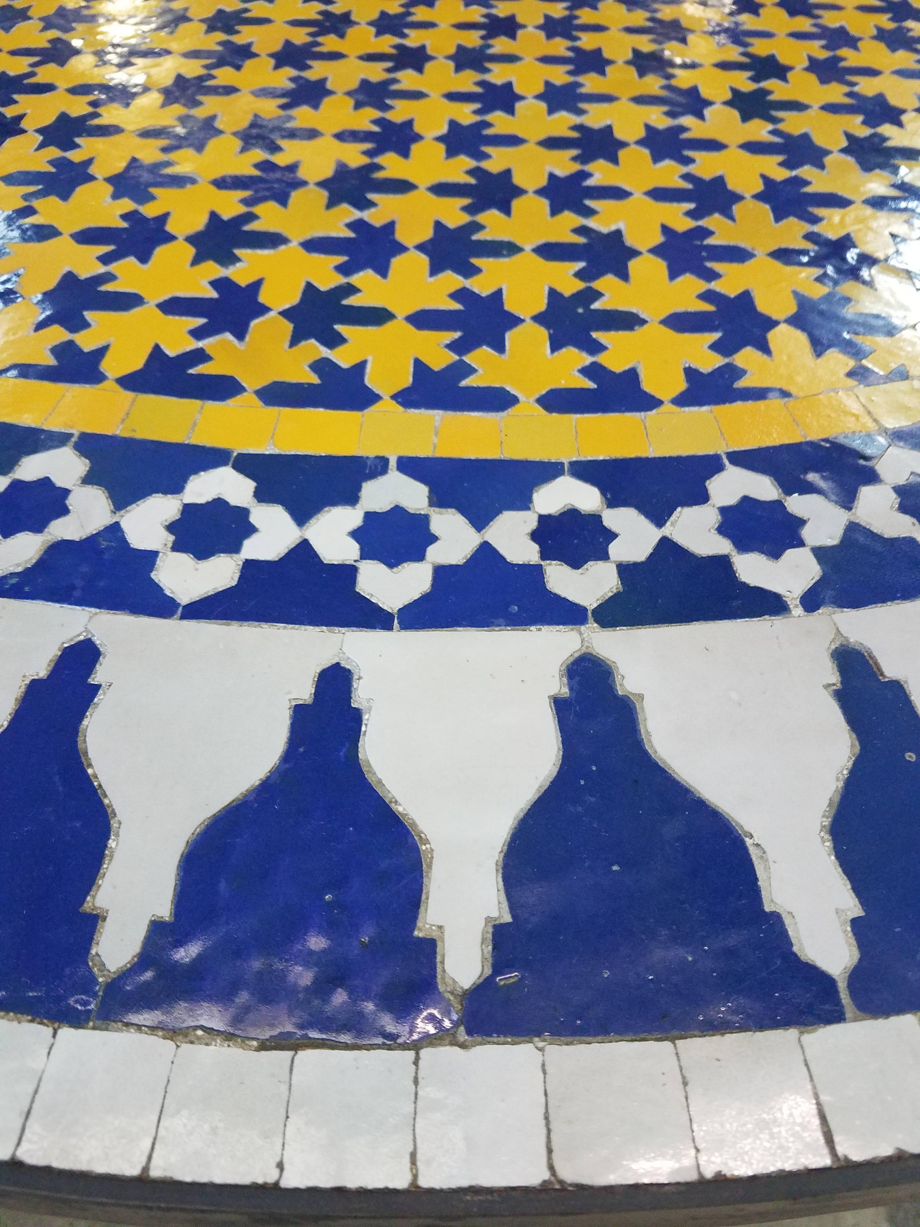 Moroccan Mosaic Table Multi-color Low / High Base Included In Excellent Condition For Sale In Orlando, FL