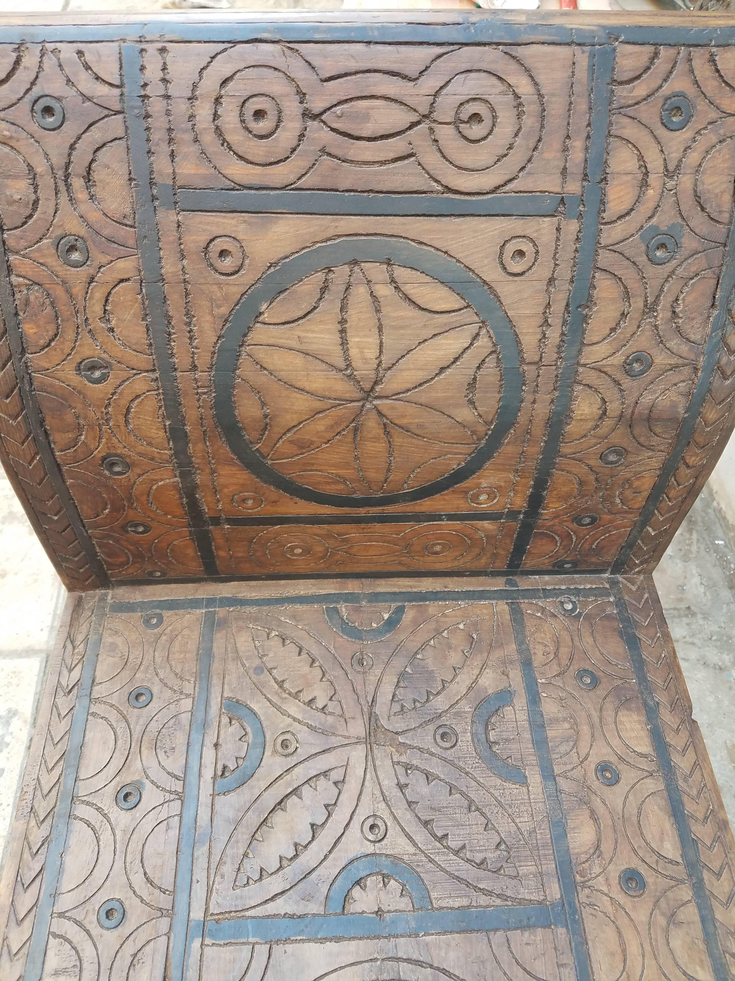 moroccan wood bench