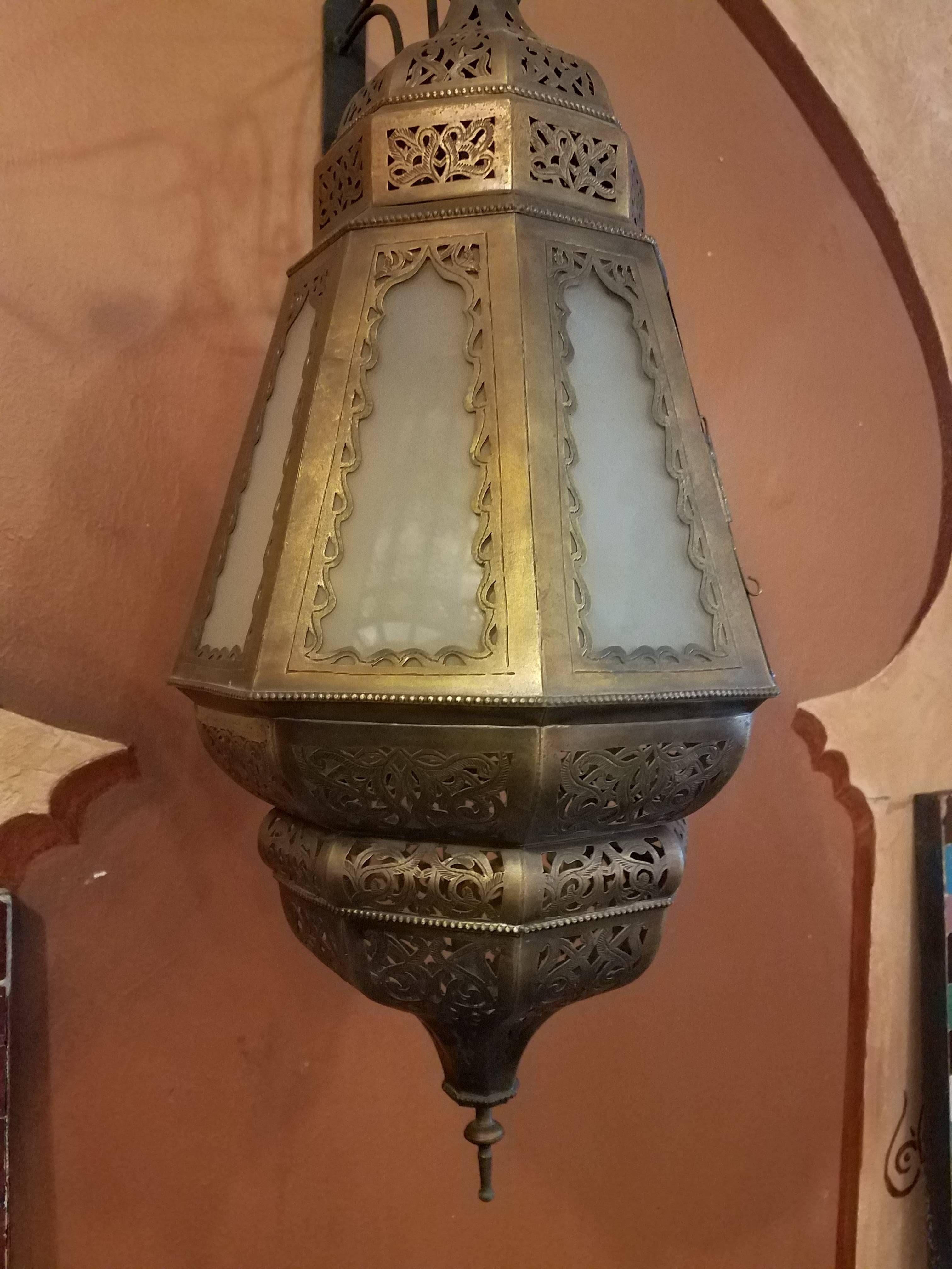 Old Fez Moroccan Lantern, Copper For Sale 3
