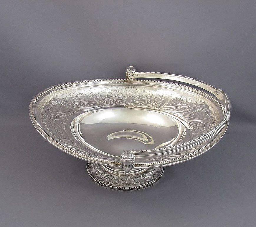 19th Century Tiffany Sterling Silver Cake Basket In Excellent Condition For Sale In Vancouver, BC