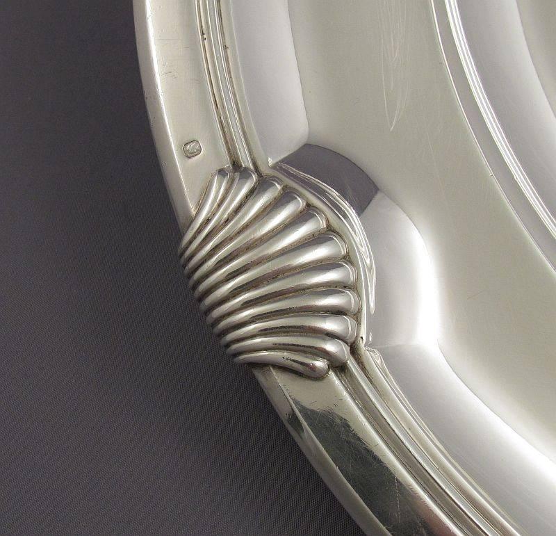 20th Century Pair of French Boin Taburet Sterling Silver Charger Plates For Sale