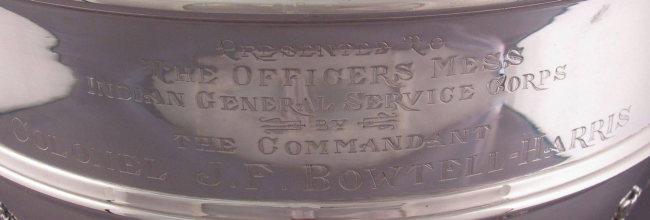 English Massive Edwardian Sterling Silver Punch Bowl