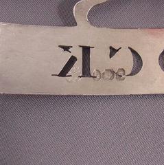 Set of Four George III Sterling Neck-Ring Wine Labels