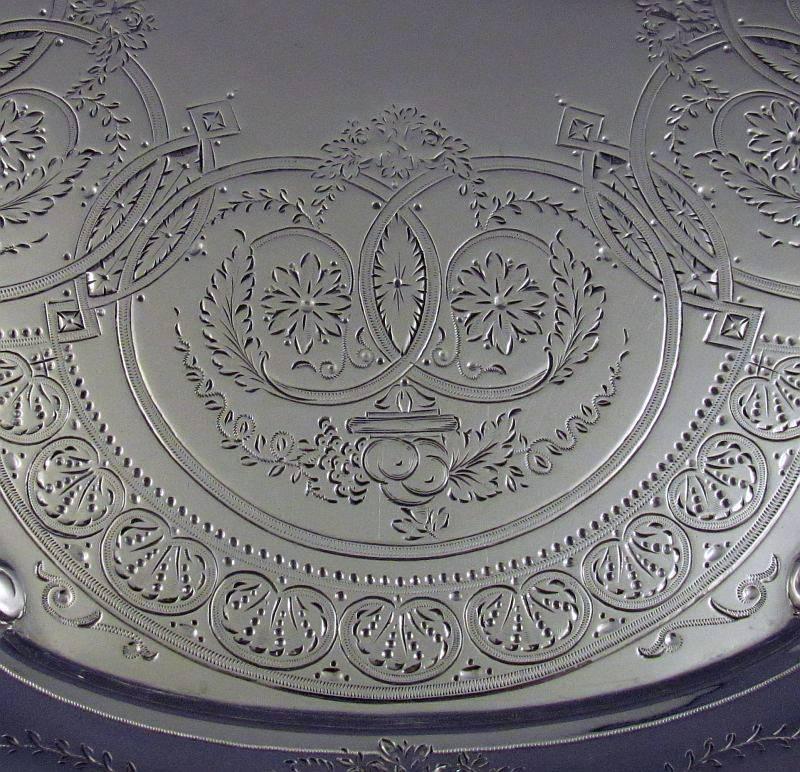 Victorian Sterling Silver Salver In Excellent Condition In Vancouver, BC