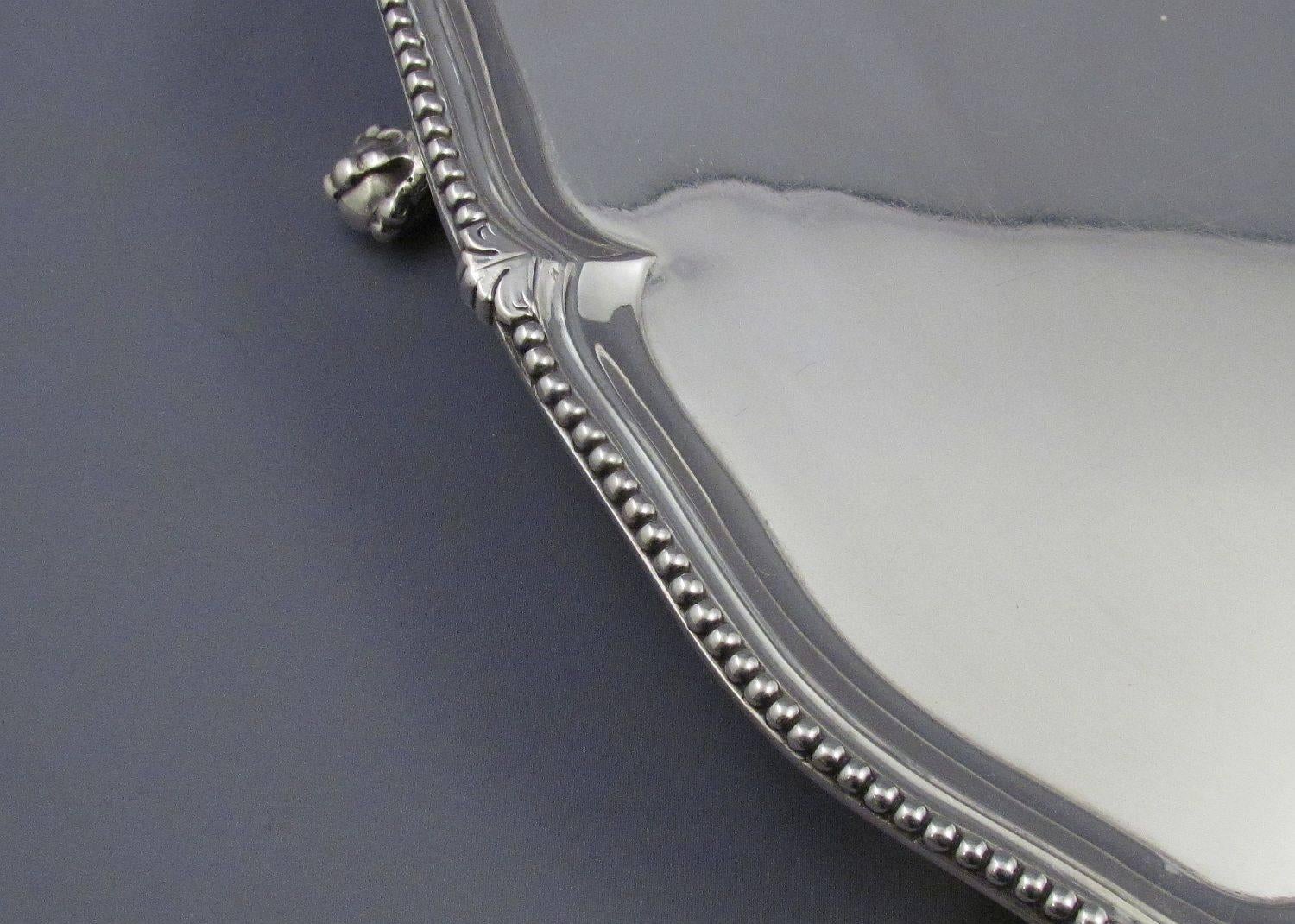 English Large George III Silver Salver For Sale