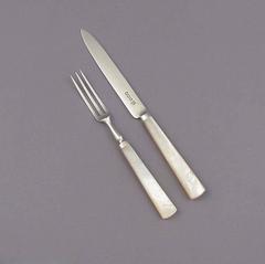 George V Silver and Mother-of-pearl Fruit Service