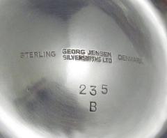 Large Georg Jensen Sterling Silver Ornamental Cream and Sugar