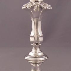 Pair of George II Cast Silver Candlesticks