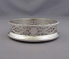 Edwardian Sterling Silver Wine Coaster