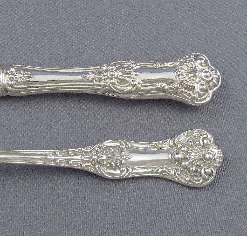 Queens Pattern Sterling Flatware Service for 12 1