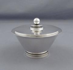 Georg Jensen Pyramid Pattern Sterling Silver Coffee Set