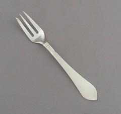 Eight Jensen Continental Silver Pastry Forks