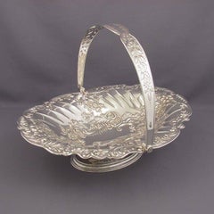 Victorian Sterling Silver Cake Basket