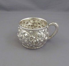 Repoussé Sterling Silver Mug