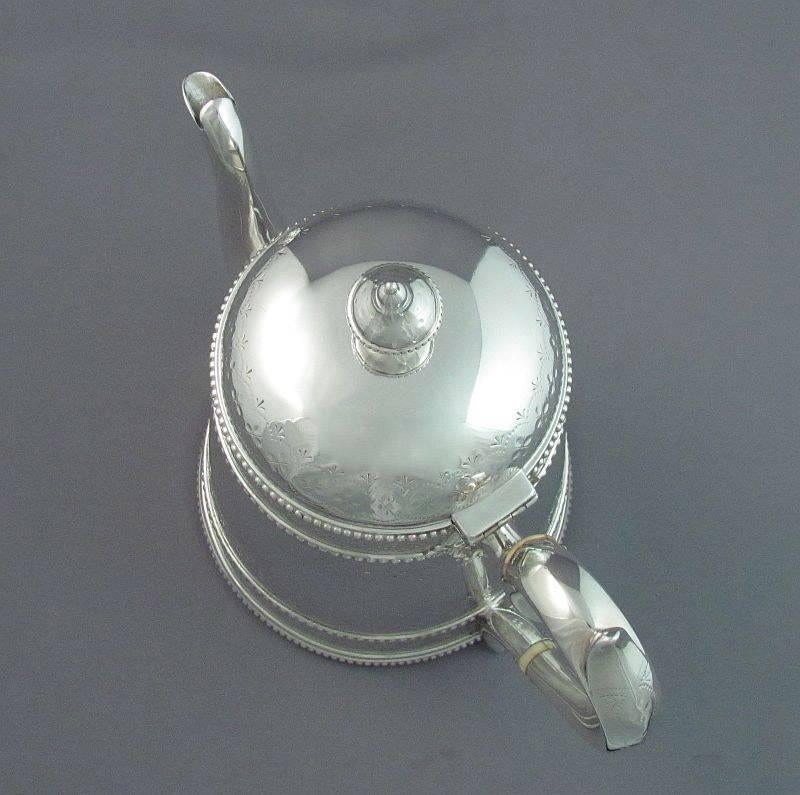 Victorian Sterling Silver Tea Service In Excellent Condition For Sale In Vancouver, BC